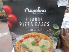 18x Napolina - Large Pizza Base's (Thin Crust) - BBD 18/05/21 - Unused & Boxed.