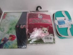 3x Ityems being a Cooler bag, a Dog coat and a Witch 5 A4 folder