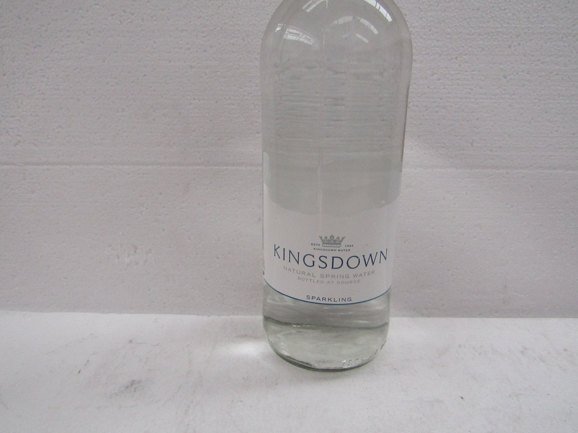 5x Kingsdown - Natural Spring Sparkling Water - 750ml Glass Bottles - New.