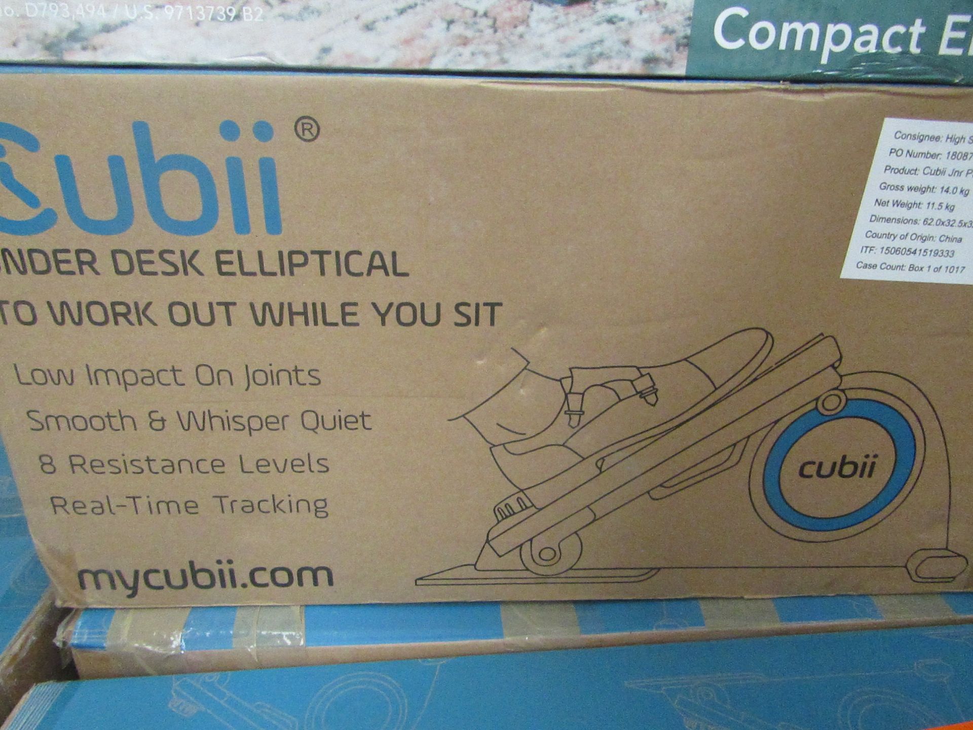 | 1X | CUBII UNDER DESK ELLIPTICAL TRAINER | UNCHECKED & BOXED | NO ONLINE RESALE | SKU