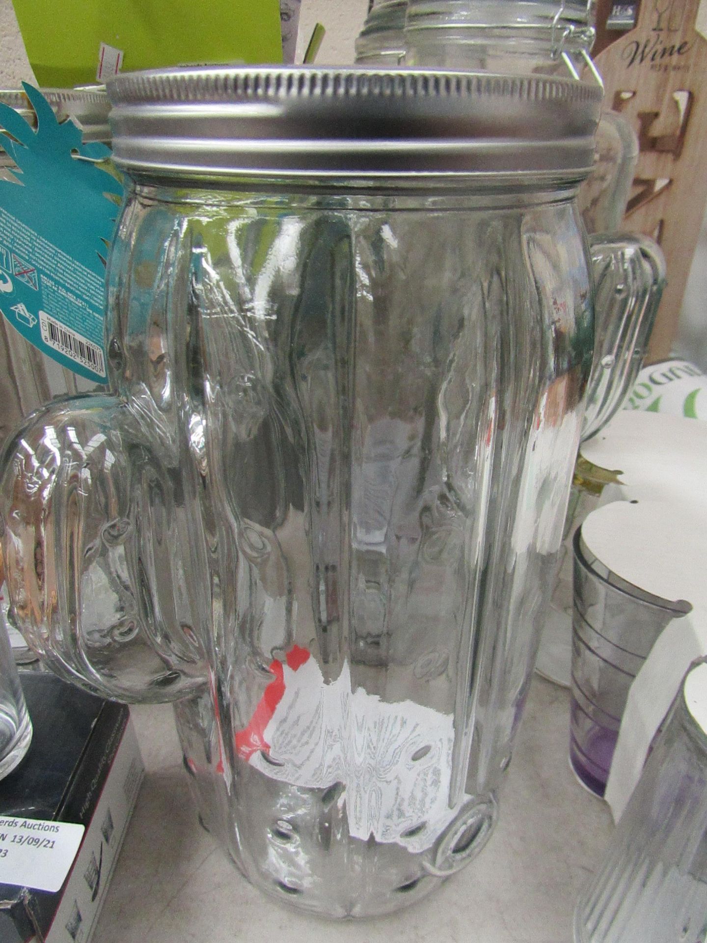Cactus shaped Beverage jar missing tap, looks unused