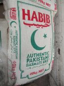 40KG bag of Habib Authentic pakistani Basmati rice, RRP £50.99