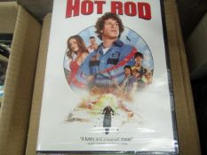 Box of approx 20x Hot Rod DVD's, all new and sealed.