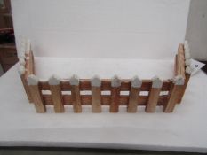 2x Urban Living - Wooden Christmas Decoration Fence ( 90 x 2 x 10cm ) - Unused & Boxed.