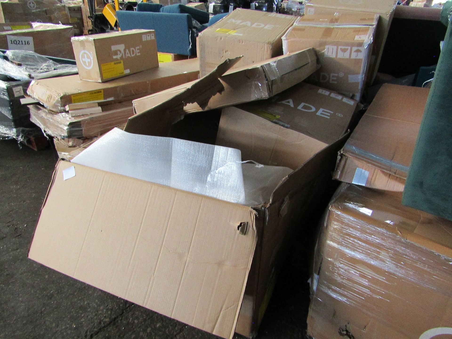 | 1X | PALLET OF FAULTY / MISSING PARTS / DAMAGED CUSTOMER RETURNS MADE.COM STOCK UNMANIFESTED |