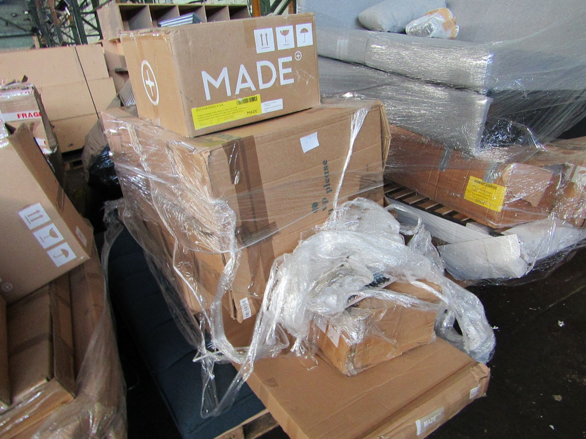 | 1X | PALLET OF FAULTY / MISSING PARTS / DAMAGED CUSTOMER RETURNS MADE.COM STOCK UNMANIFESTED |