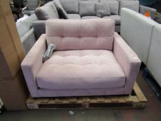 | 1X | SWOON PINK VELVET SMALL LOVE SEAT | NO MAJOR DAMAGE | RRP £1049 |