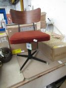 1 x Made.com Amalyn Office Chair, Rust Velvet & Walnut RRP £159 SKU MAD-OCHAML016RUS-UK TOTAL RRP £