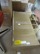 1 x Made.com Calypso Metal Shower Caddy Brushed Brass RRP £29 SKU MAD-BTACAL004ZBR-UK TOTAL RRP £