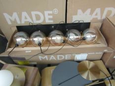 1 x Made.com Masako LED Glass Diner Pendant Champagne and Frosted Glass RRP £139 SKU MAD-AP-