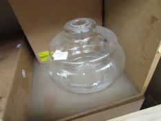 | 1X | MADE.COM LAMOR LAMP SHADE IN CLEAR GLASS | LOOKS UNUSED (NO GUARANTEE) | RRP CIRCA ?35 |