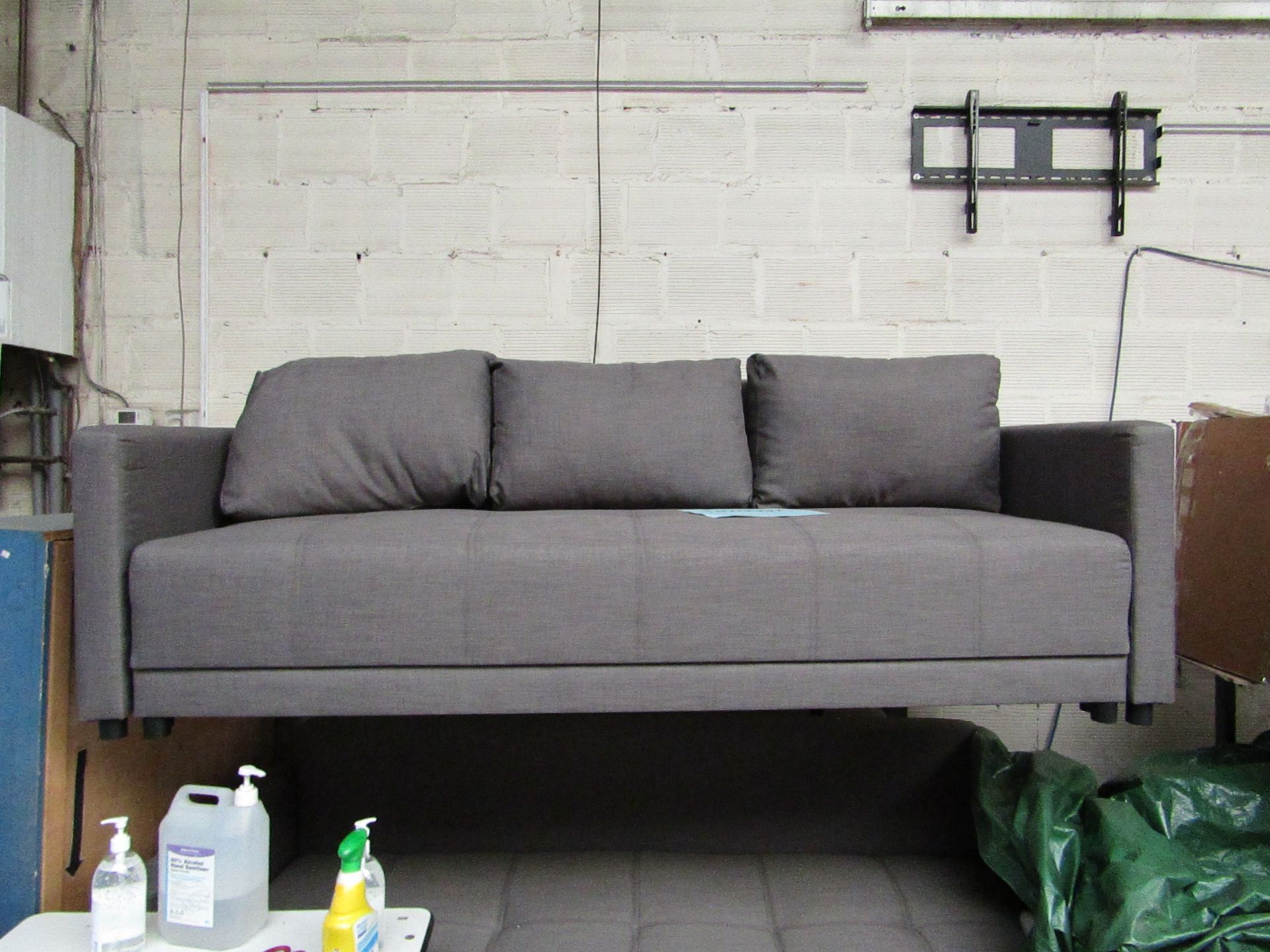 | 1X | MADE.COM 3 SEATER FABRIC SOFA | NO MAJOR DAMAGE AND INCLUDES FEET | PALLET REF 1A20097 |