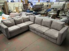 COSTCO 6 SEATER CORNER SOFA, NO MAJOR DAMAGE AND INCLUDES FEET.