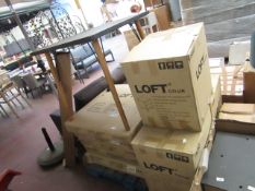 | 6X | LOFT WELLINGTON DINING TABLE | UNCHECKED & BOXED | RRP œ1200 | & | 3X | LOFT MILOPREMIUM