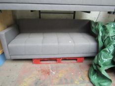 | 1X | MADE.COM 3 SEATER FABRIC SOFA | HAS A SMALL REPAIRABLE TEAR AT THE FRONT AND MISSING FEET |