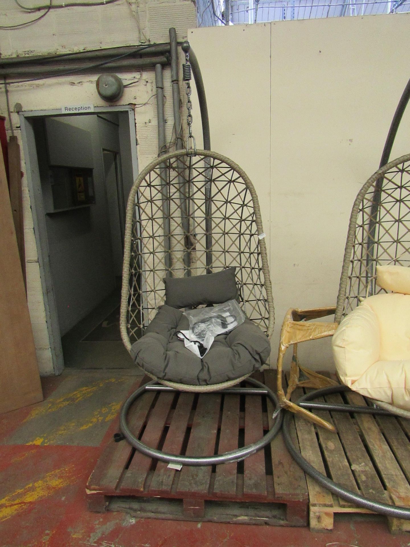 | 1X | COX AND COX HANGING CHAIR | NO MAJOR DAMAGE | RRP £425 |