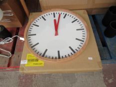 1 x Made.com Aslog Large Station Wall Clock Natural RRP £39 SKU MAD-AP-CLKASL001NAT-UK TOTAL RRP £39