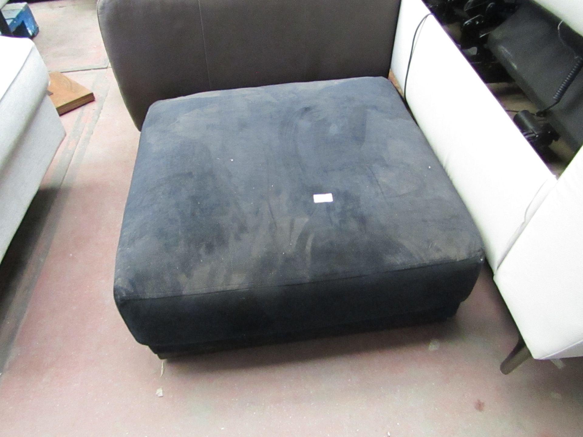 1 x Swoon Denver Easy Velvet Footstool in Black Dark RRP £599 SKU SWO-