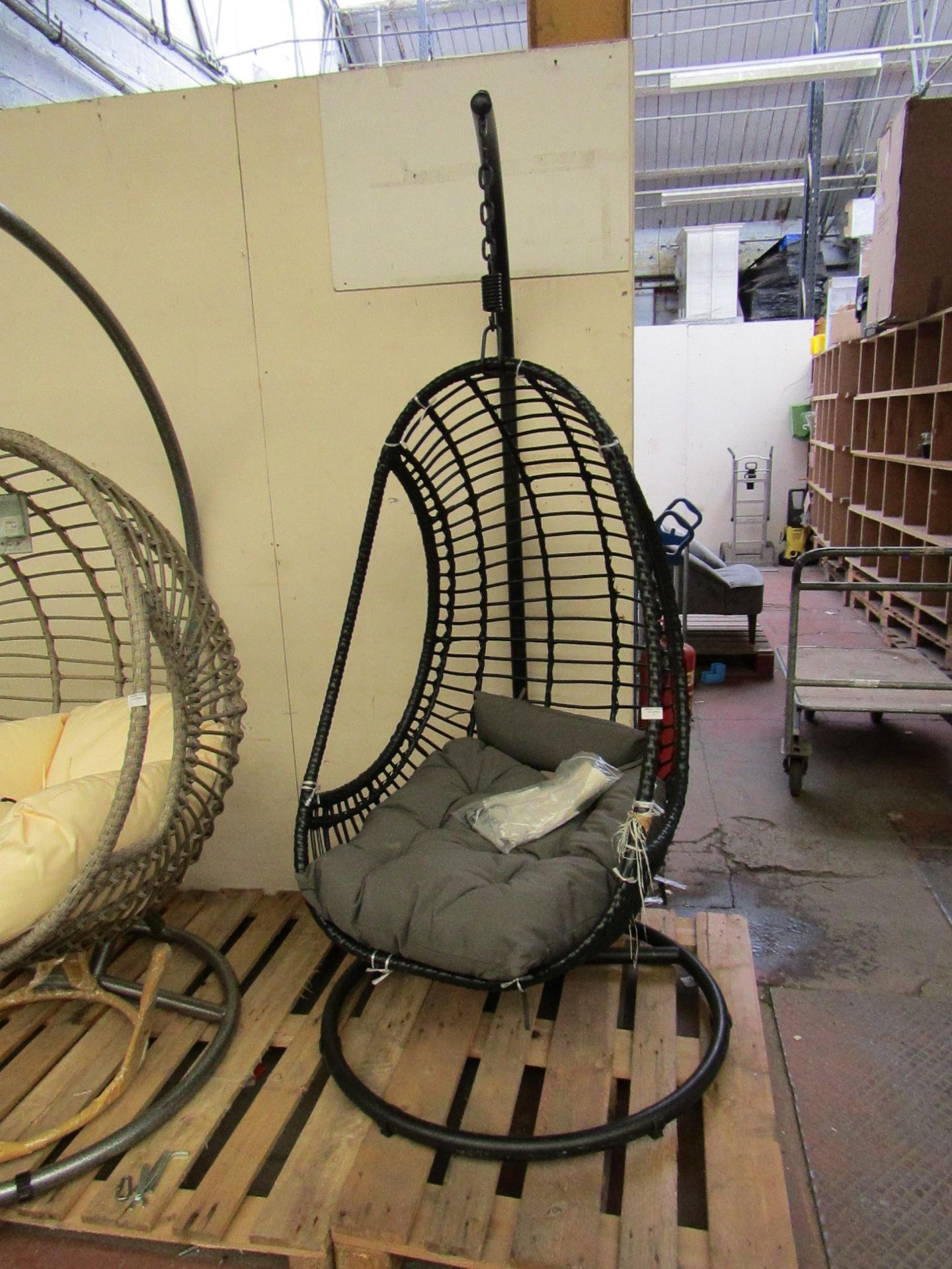 | 1X | COX AND COX HANGING CHAIR | NO MAJOR DAMAGE | RRP £425 |