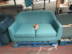 | 1X | MADE.COM TUBBY 2 SEATER SOFA, SOFT TEAL | NO MAJOR DAMAGE & FEET PRESENT | RRP £399 |