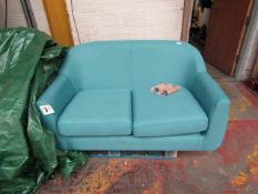 | 1X | MADE.COM BLUE TUBBY LOVE SEAT | NO MAJOR DAMAGE AND INCLUDES FEET | RRP £449 |