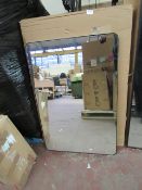 | 1X | MADE.COM ARLES RECTANGULAR WALL MIRROR 60 X 90CM, MATT BLACK | LOOKS IN GOOD CONDITION &