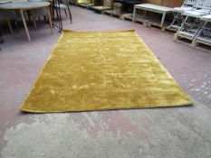 | 1X | MADE.COM MERKOYA LUXURY VISCOSE RUG, EXTRA LARGE 200 X 300CM, ANTIQUE GOLD | SEE IMAGE FOR