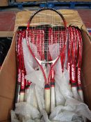 2 X LANWEI TENNIS RACKETS, UNCHECKED LOOK NEW SEE PICTURE FOR DESIGN.