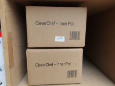 | 2X | CLEVER CHEF INNER POTS | UNCHECKED & BOXED | NO ONLINE RESALE | RRP £- |