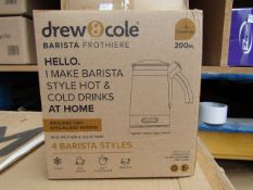 | 1X | DREW & COLE BARISTA FROTHIERE MILK FROTHER | UNCHECKED & BOXED | NO ONLINE RESALE | RRP £59.