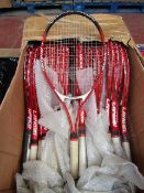 2 X LANWEI TENNIS RACKETS, UNCHECKED LOOK NEW SEE PICTURE FOR DESIGN.