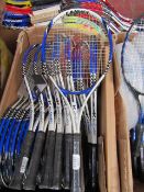 2 X LANWEI TENNIS RACKETS, UNCHECKED LOOK NEW SEE PICTURE FOR DESIGN.