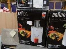 BRAUN - J300 Spin Juicer - White - Tested Working & Boxed. RRP £119.99