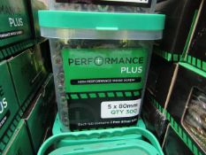 1x Box of Performance Plus High Performance Wood Screw - 5x80mm - 300 Per Pack