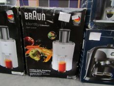 BRAUN - J300 Spin Juicer - White - Tested Working & Boxed. RRP £119.99
