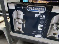 DELONGHI - Dedica Style EC685M Traditional Pump Espresso Machine - Silver - Item Powers On,