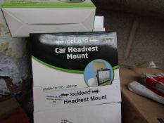 2x Box of 2x Car Headrest Mounts for Tablets, phones etc