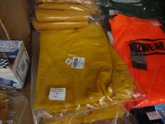 2x PVC Work Trousers - Light Yellow Mustard - Size 2XL - Unused & Packaged.