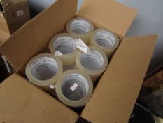 1x Box Containing 36 Rolls Of Clear Packaging Tape ( 48mm X 66mm ) - Unused & Boxed.