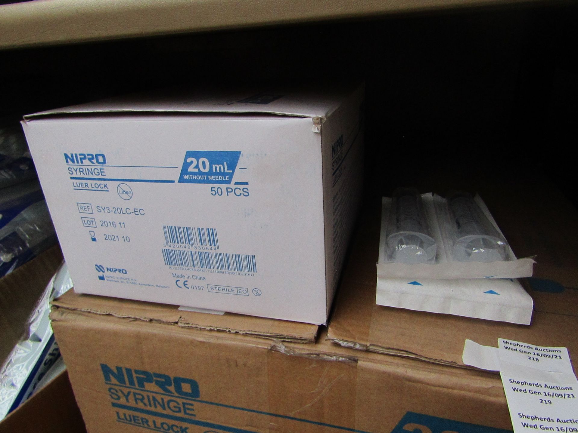 1x Box of 50 - Nipro syringe luer lock - unused & boxed.