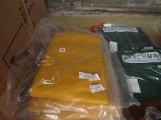 2x PVC Work Trousers - Light Yellow Mustard - Size XL - Unused & Packaged.
