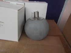 5x Grey Concrete Citronella Oil Garden Table Lamp Light - Unchecked & Boxed - RRP £24.99 For Each