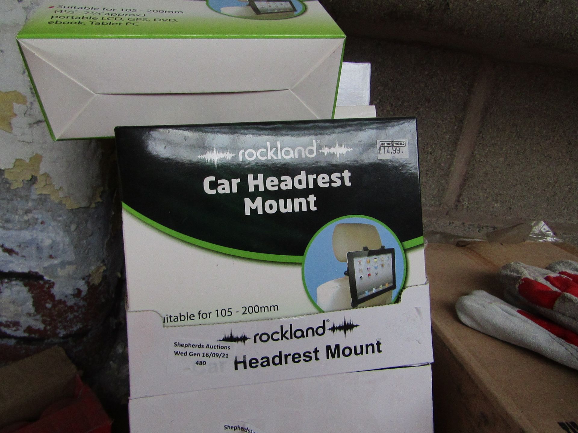 2x Box of 2x Car Headrest Mounts for Tablets, phones etc