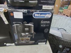 DELONGHI - Icona Micalite ECOM311.BK Coffee Machine – Black - Item Powers On, Unchecked For