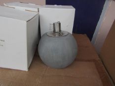 5x Grey Concrete Citronella Oil Garden Table Lamp Light - Unchecked & Boxed - RRP £24.99 For Each