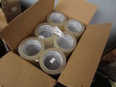 1x Box Containing 36 Rolls Of Clear Packaging Tape ( 48mm X 66mm ) - Unused & Boxed.