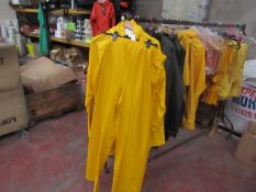 1x Unbranded - PVC Waterproof Jacket Mustard Yellow - Size 2XL - Unused. 1x Unbranded - PVC