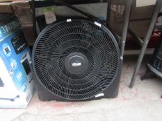 Arlec - High Velocity Floor Fan 20" - Black - Missing Legs - Tested Working & Boxed.