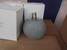 5x Grey Concrete Citronella Oil Garden Table Lamp Light - Unchecked & Boxed - RRP £24.99 For Each