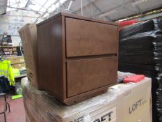 1x LOFT INTERIORS Moller Premium 2 Drawer Bedside Unit in Ash TOTAL RRP £120 This lot is a